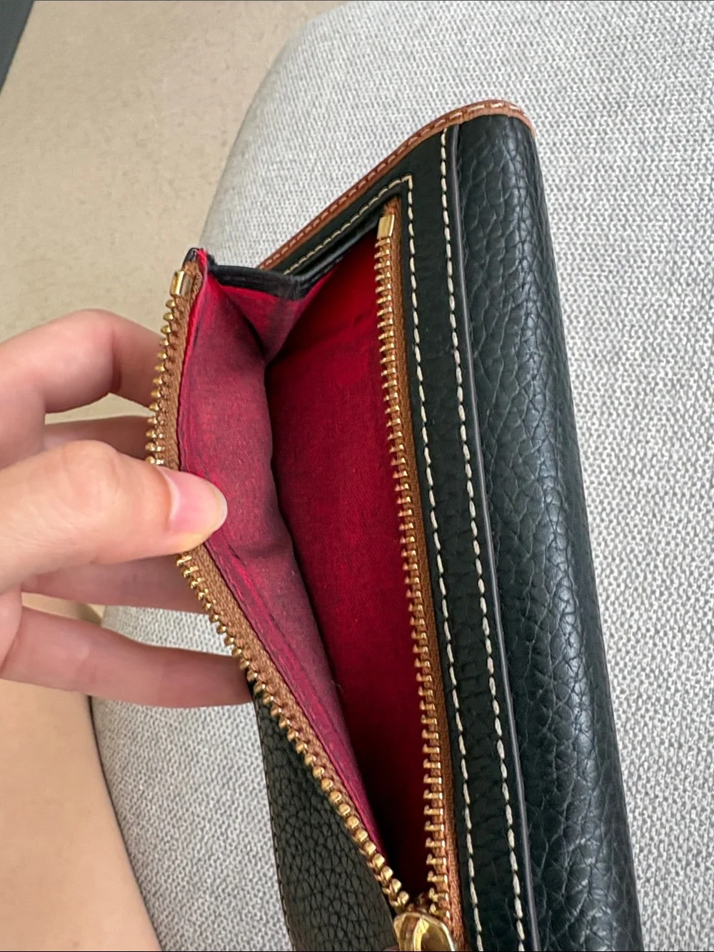 Dooney & Burke Black Pebble Leather Continental Clutch Wallet